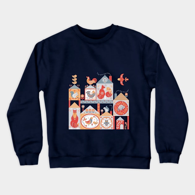 Fairytale Town Crewneck Sweatshirt by Irina Skaska